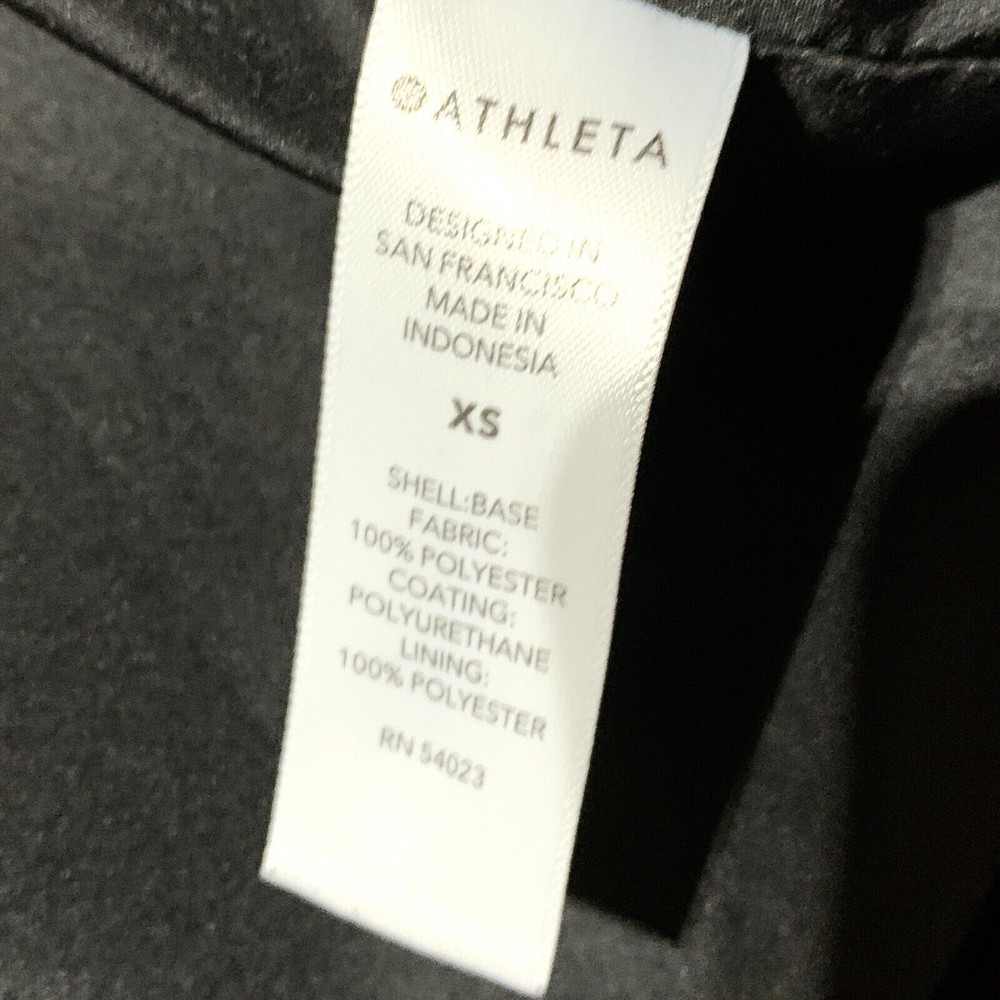 Athleta Sutro Jacket Black Size XS #657492 Hooded Zip Pockets Coated - Picture 12 of 14